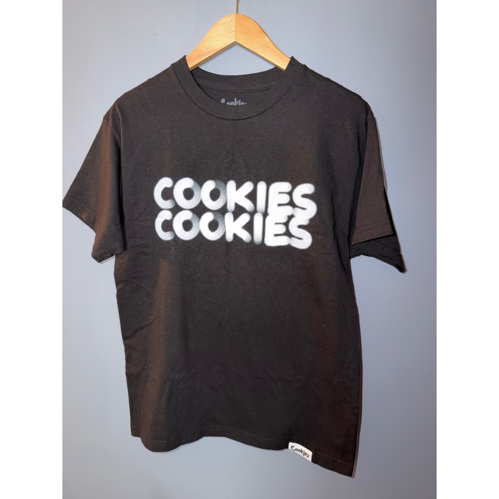 Cookies SF Mens Black Double Logo Graphic‎ T-Shirt Size Medium Streetwear Cotton